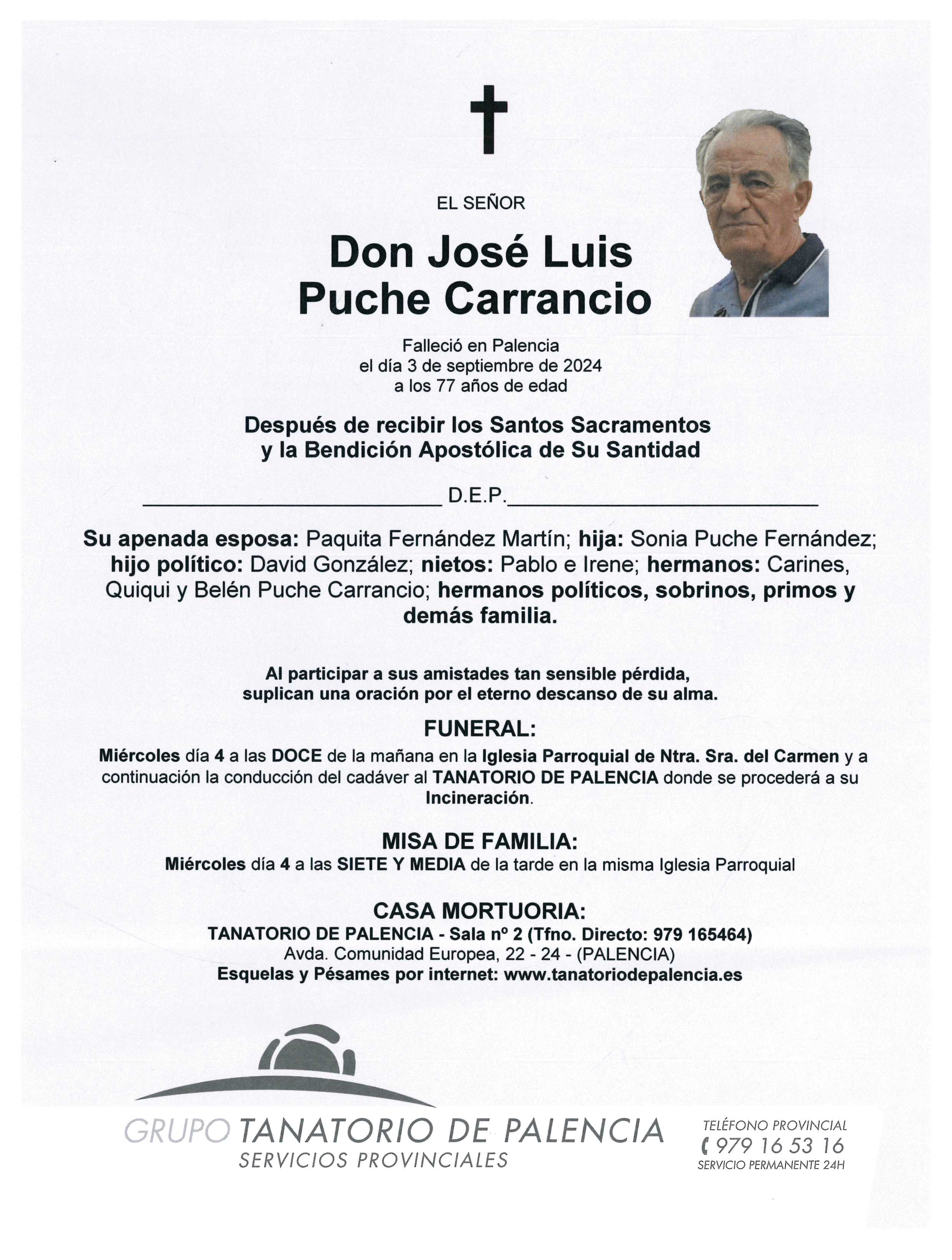 EL SEÑOR DON JOSÉ LUIS PUCHE CARRANCIO